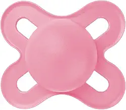 MAM Baby 1 Chupeta Original Start Com Bico Simétrico de Silicone SkinSoft para Crianças 0-2 Meses Com Caixa Esterilizadora, Rosa