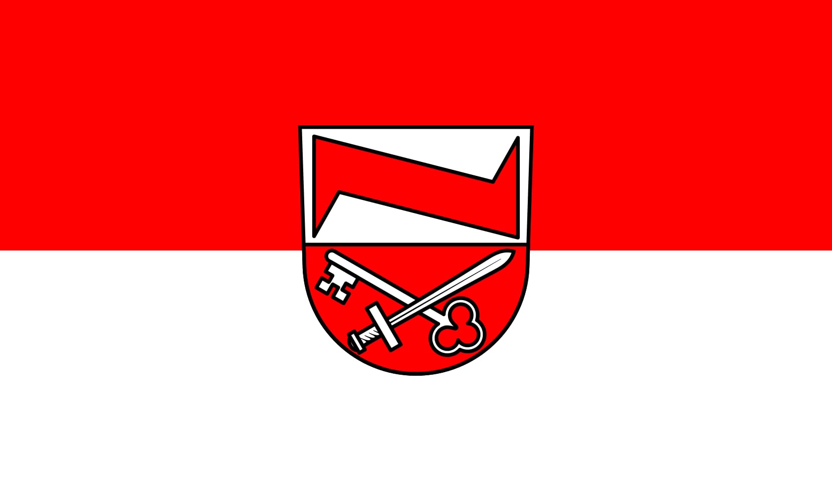 Drapeau grand format Unterwachingen de 1.35m² aux finitions haute résistance