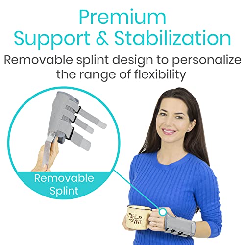Vive Carpal Tunnel Wrist Brace (Left Or Right) - Arm Compression Hand Support Splint - For Men, Women, Kids, Bowling, Tendonitis, Arthritis, Athletic Pain, Sports, Golf - Universal Adjustable Fit #TOP6