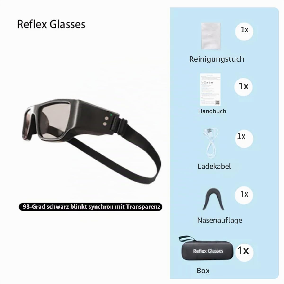 Reflex Glasses Head Up Trainingsbrille GS05 Head-up Dribble Brille für Basketball, Hockey, Fußball, Training