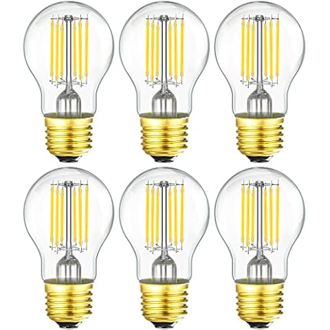 Leools Dimmable A15 led Bulb 8W Equal 75 watt Vintage LED Edison Bulb Neutral White 4000K AC120V 900LM E26 LED Bulb for Ceiling Fan,Wall sconces,Fridge,Desk lamp,Refrigerator Light Bulb,Pack of 6. Cover