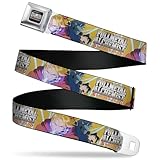 Aniplex Cinturón con hebilla de cinturón de seguridad, Fullmetal Alchemist Brotherhood Elrics y Roy Mustang, amarillo, ajustable, Amarillo, 1.5' Wide - Fits Pant Size 32-52