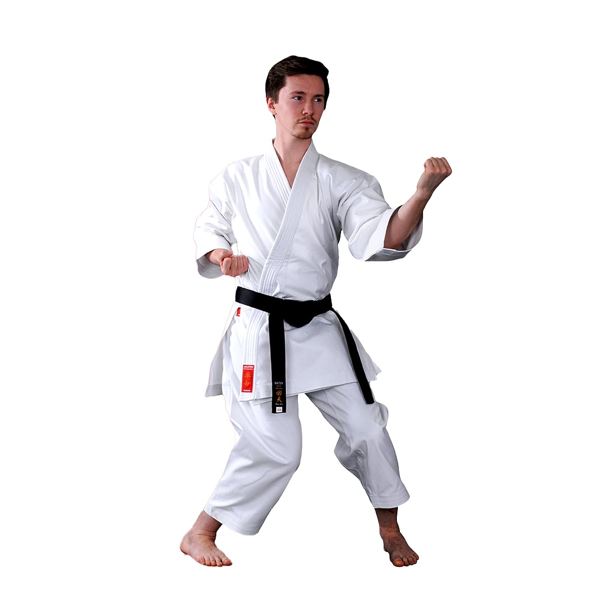 KAITEN Karateanzug Europa REGULAR - Karate Gi weiß 11 oz Baumwolle - Hose mit Zugverschluss