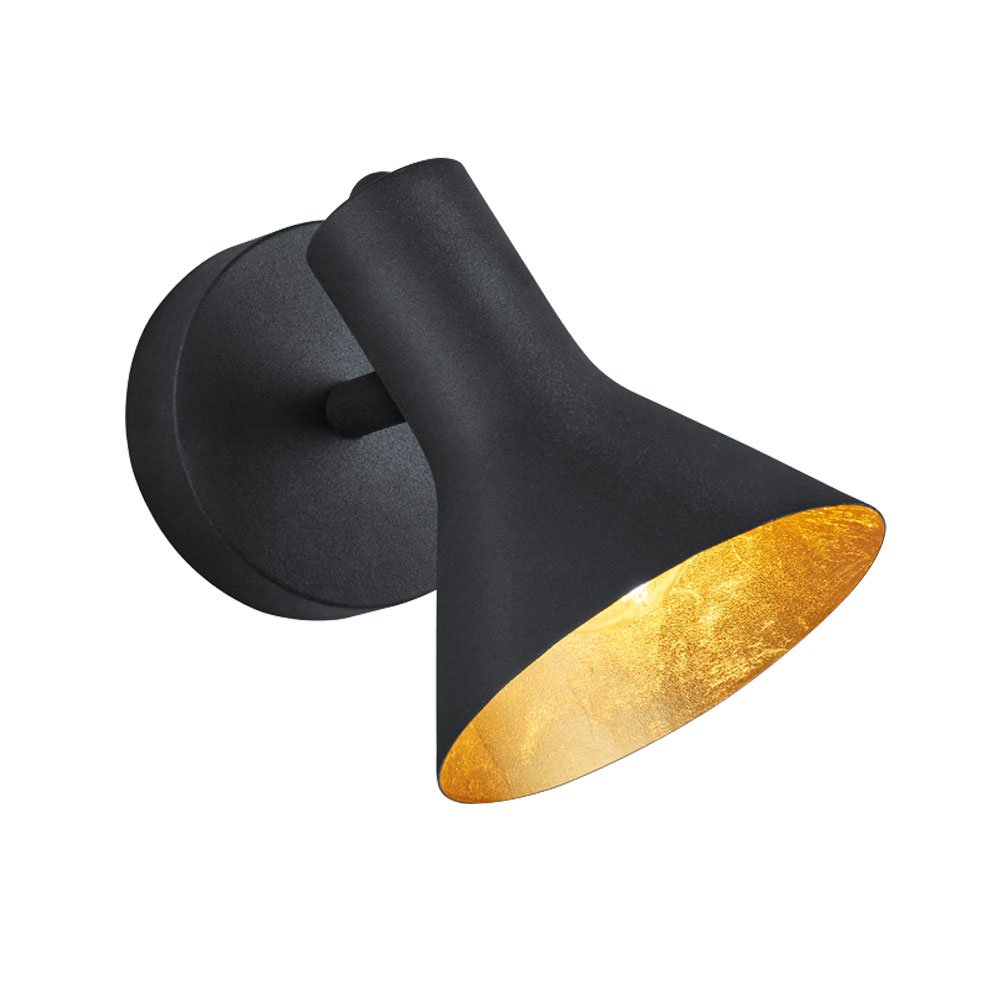 Reality R80161002 Faretto Lampada in Metallo, Nero/Oro