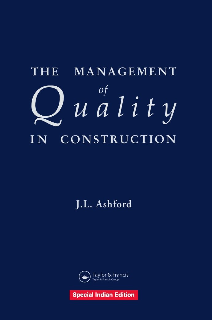 Management of Quality in Construction (PB)
