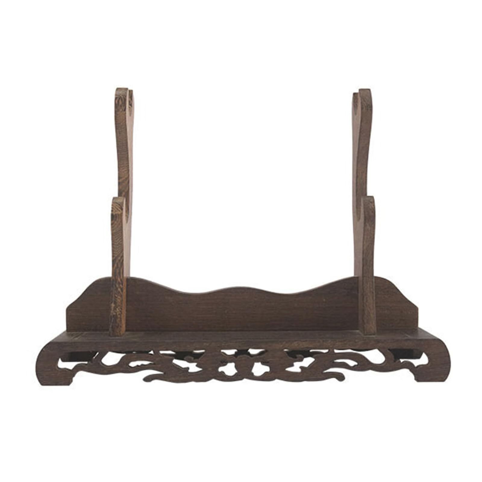 LYVQZPWLR Sword Katana Holder Stand， Wenge Wood Sword Rack Brown Multiple Tiers Hollow Base For Bokken Samurai Katana(2-tier)