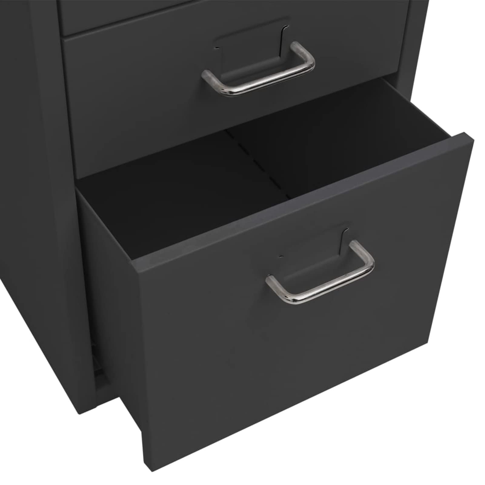 ARKEM Cassettiera, Mobiletto da Ufficio con Serratura,Regolabile per Cartelle Sospese, Superficie Testurizzata, per Ufficio, Studio,Schedario Mobile Antracite 28x41x69 cm in Metallo