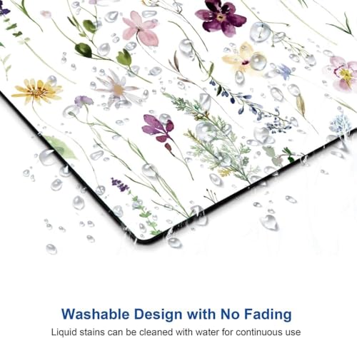 Image of Premium-Textured Mouse Pad, Non-Slip Rubber Base Mousepad for Laptop, Computer & PC, 9.5x7.9 in - Enhanced Precision, Ergonomic Comfort, Ideal for Gaming & Office (Beautiful Flower Plants)