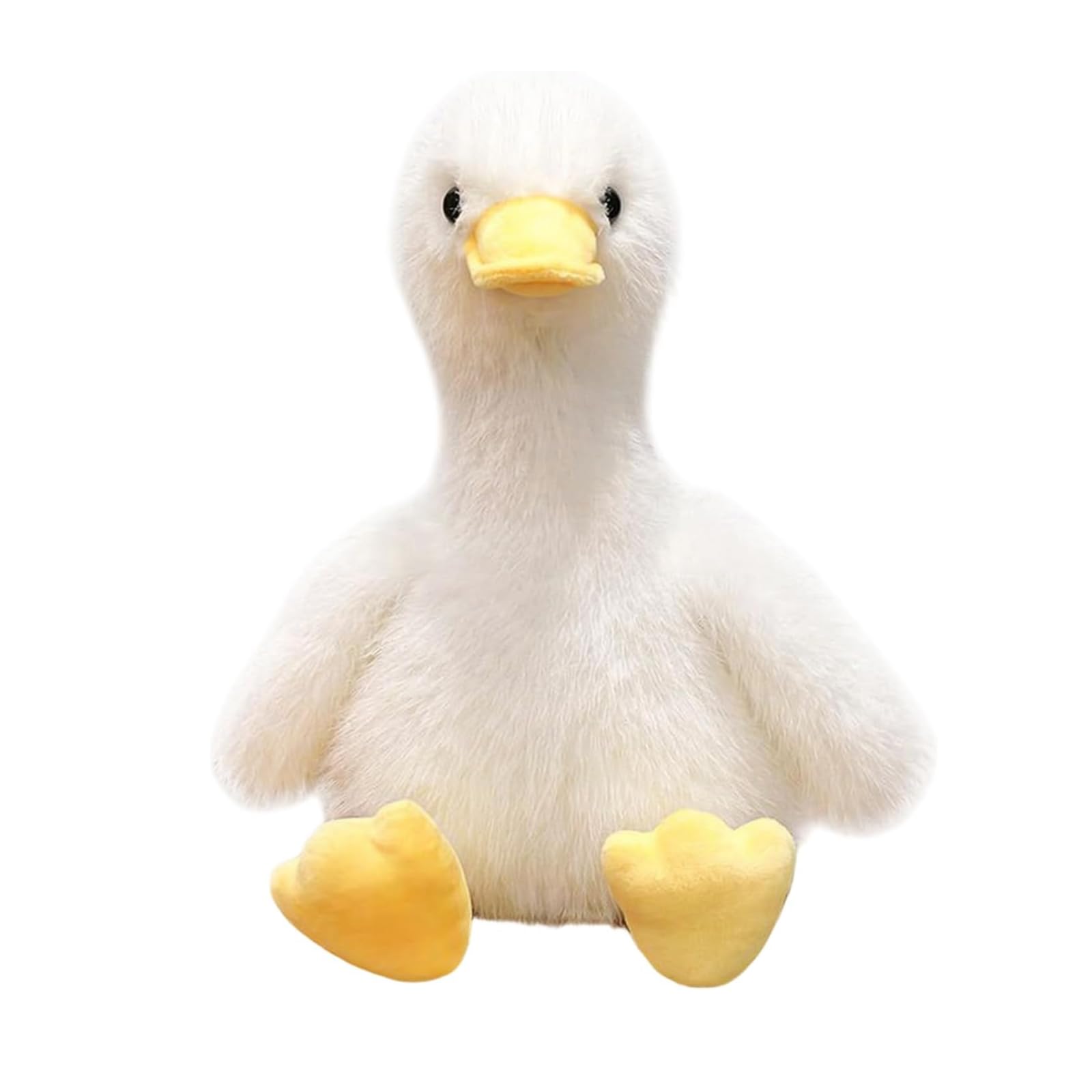 ZPSCXQ Duck Teddy Plush Toy, Comforting Duck Toy for Bedtime and Travel, Emotional Support Duck Plush with Detailed Design, 25 cm White Duck Toy for Cosy Moments