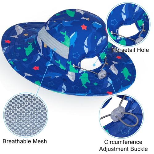 Image of Kids Sun Hat for Toddler Girls Unicorn Bucket Hats UV Protection Summer Hat for Kids Wide Brim Fishing Hat 2-8 Years