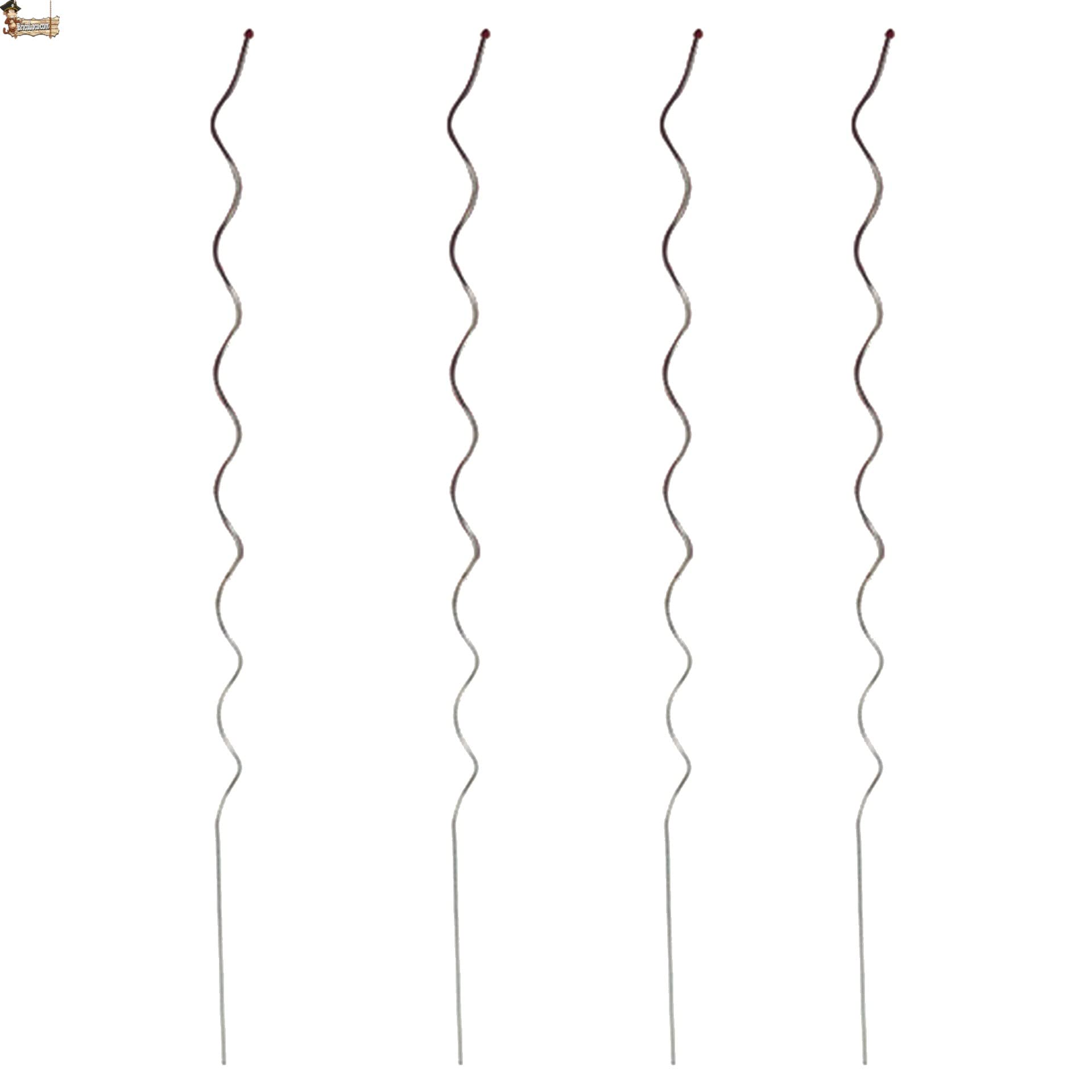 BricoLoco.com 4 szt. Nauczyciel Spiral Rod Support Plants Special Rod for Drying Pomidory, pomidory, pnącze doniczkowe lub ogród warzywny. Wysokość 1,80 metra. (4)