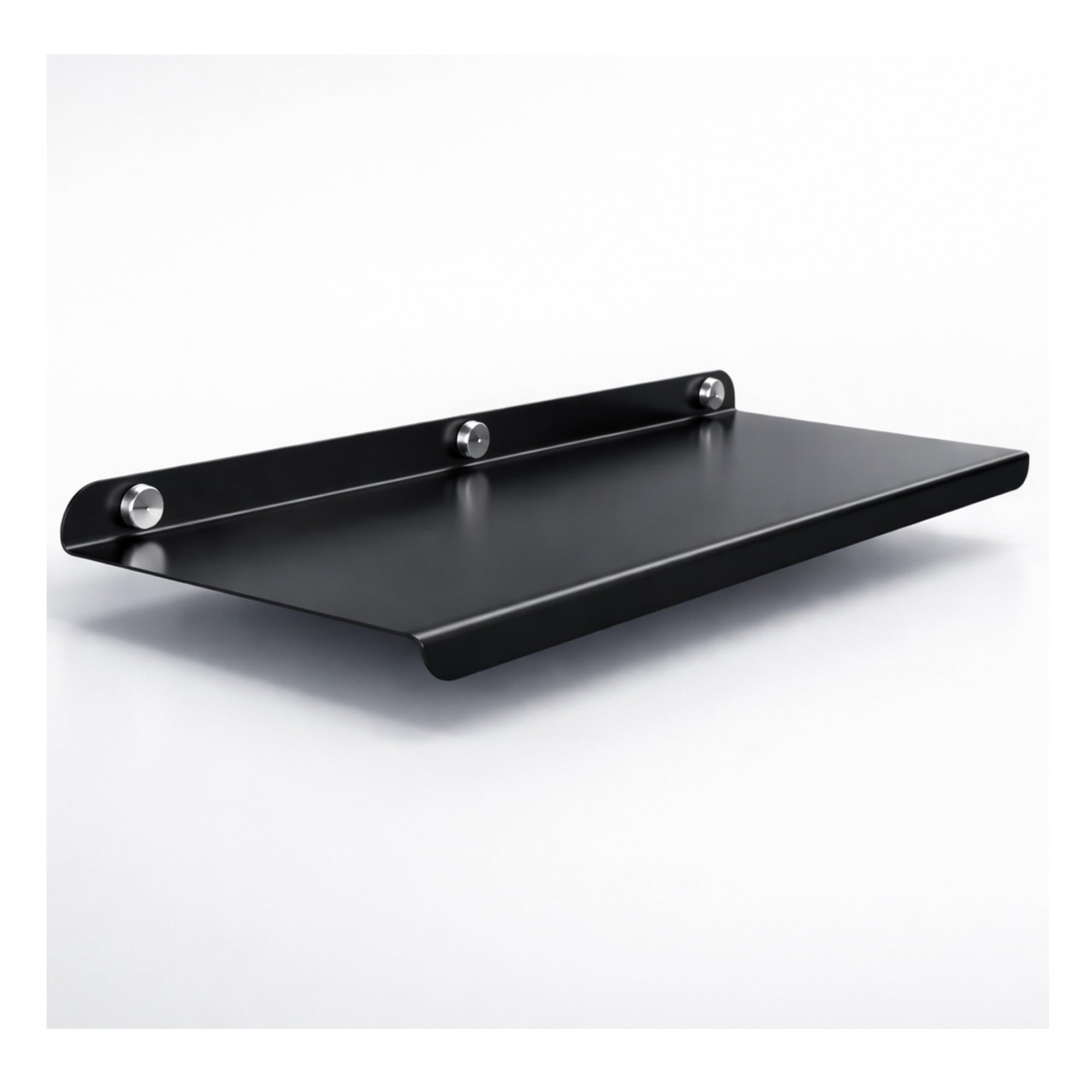 OrganizeMee Metal Floating Shelf for Wall for Decorative Wall, Long Wall Shelf, Nordic, Modern Design,for Living Room & Bedroom, Home Decor Items Plant Pot mounting 17 in:1 Year Warranty: Black SET1-image-39