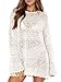Saodimallsu Damen Gestrickte Strandkleid Sommer Strandponcho Strandurlaub Badeanzug Bikini Cover-Ups Weiß L Sommer Bikini günstig Kaufen-Saodimallsu Damen Gestrickte Strandkleid Sommer Strandponcho Strandurlaub Badeanzug Bikini Cover-Ups Weiß L