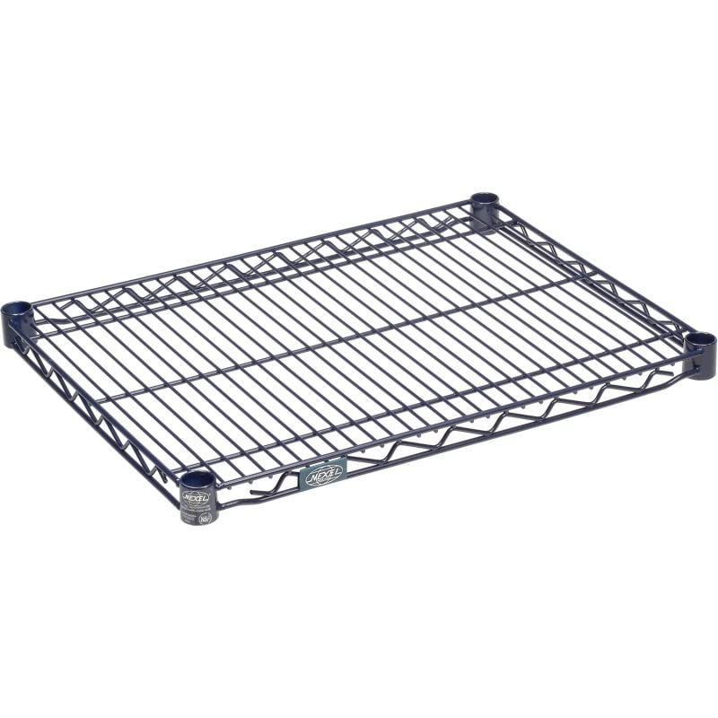 Nexel Nexelon Additional Wire Shelf for Wire Shelving Units, 600-800 lb Capacity, 18" W x 60" L, Blue