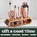 Mixology Bartender Kit: 10-Piece Bar Tool Set with Bamboo Stand | Perfect Home Bartending Kit and Martini Cocktail Shaker Set For a Perfect Drink Mixing Experience | Fun Housewarming Gift (Copper)