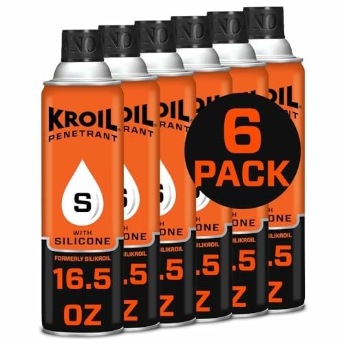 Kroil Penetrant Silikroil with Silicone - Rust Penetrating Lubricant - Corrosion Inhibitor Oil - Displaces Moisture - Home & Industrial Use - Aerosol