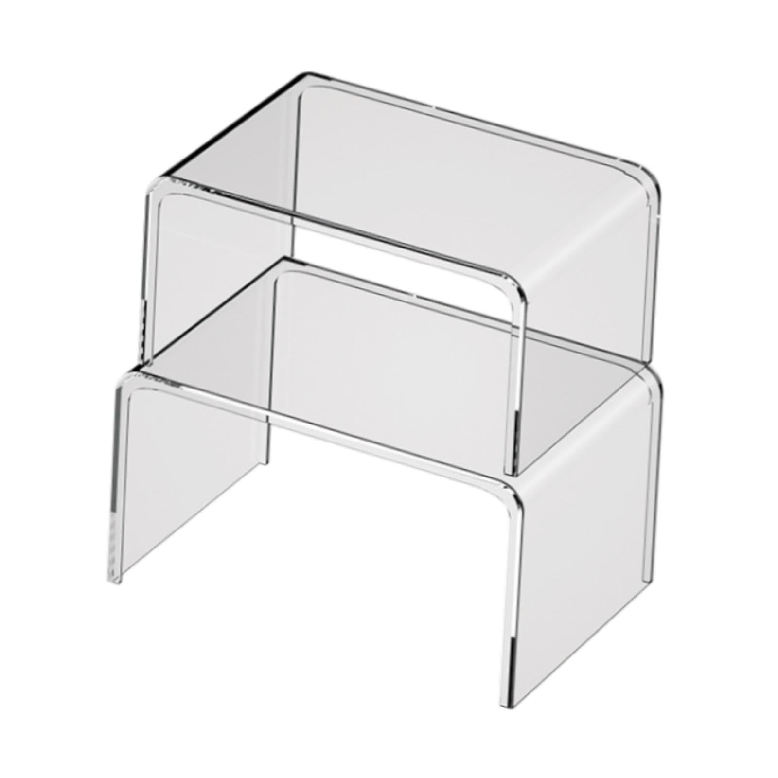 BNF®2 Pieces Desktop Storage Stand Container Transparent Desktop Organizer Shelf|Home & Garden|Household Supplies & Cleaning|Home Organization|Storage Bins & Baskets 2