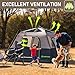 HINSTANT 4/6/8 Person Instant Tent, Waterproof Pop Up Tents for Camping with Rainfly, 60 Seconds Easy Setup, Automatic Cabin Tent for Family Camping with Expandable Carry Bag & Upgraded Ventilation