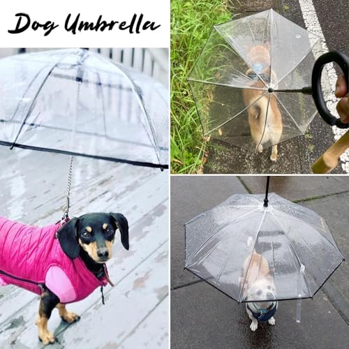 PETLESO Hundeschirme, Regenjacken für Hunde, Hunde Sonnenschirm für Spaziergänge im Freien bei Regen- und Schneewetter