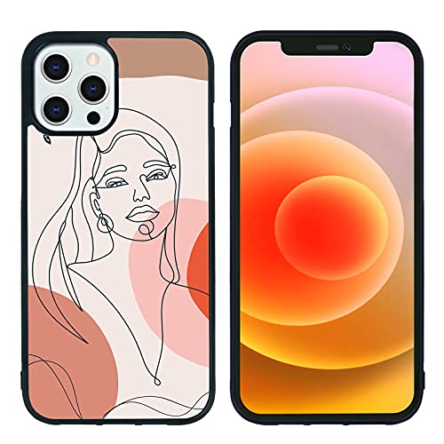 INMAN Compatible with iPhone 12 Pro Max Phone Case 6.7 Inch, Slim Full Body Shockproof for iPhone Case Protective Cover, Trendy Abstract Print Black Silicone Case for iPhone 12 Pro Max Case Women INMAN Compatible with iPhone 12 Pro Max Phone Case 6.7 Inch, Slim Full Body Shockproof for iPhone Case Protective Cover, Trendy Abstract Print Black Silicone Case for iPhone 12 Pro Max Case Women