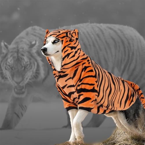 Delifur ASLGBSZ0802 Dog Tiger Costume - Dog Funny Costume Hooded Halloween Cosplay Funny Costume thumb #2