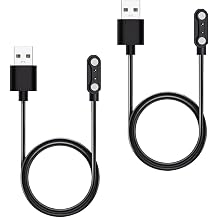 2Pcs Universal Smart Watch Magnetic Charger Cable, 2 Pin 4mm Pitch