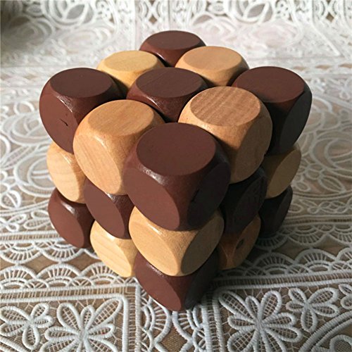 Sftrans Puzzle Toys, Wood Brain Teaser With Kongming Lock 3D Snake Cube Puzzles, Best Gift For Child/Adults, Birthdays, Valentine’s Day, Thanksgiving, (2.9 X 2.9 X 2.9 Inches) #TOP3