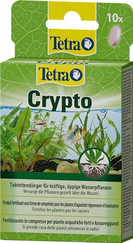 Tetra Crypto Düngetabletten - für üppige und gesunde Wurzelbildung der Wasserpflanzen im Aquarium, 10 Tabletten