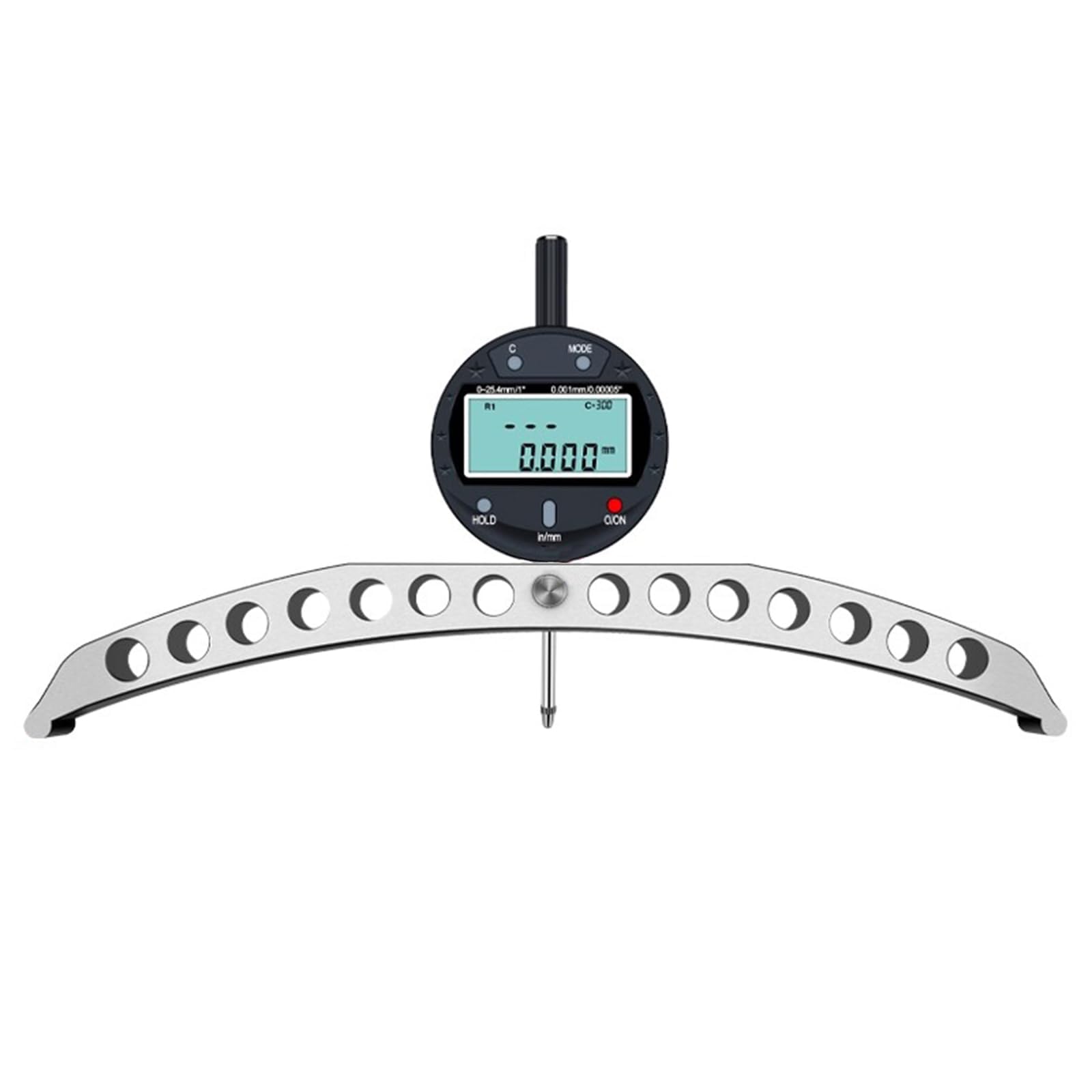 Medidor de radio digital electrónico, instrumento de medición de radio de alta precisión, mandíbula de medición intercambiable, desplazamientos de 0 a 25,4 mm, para piezas mecánicas industriales