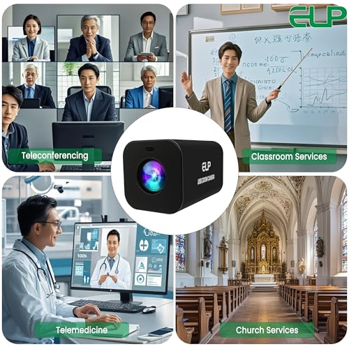ELP 21X Zoom 4K 30fps USB Camera 1080P 60fps HDMI USB Webcam Autofocus Manual Focus PC Web Cam H.265 H.264 High Speed Web_Camera for Church Streaming Video Conference (21X Zoom) - Image 6