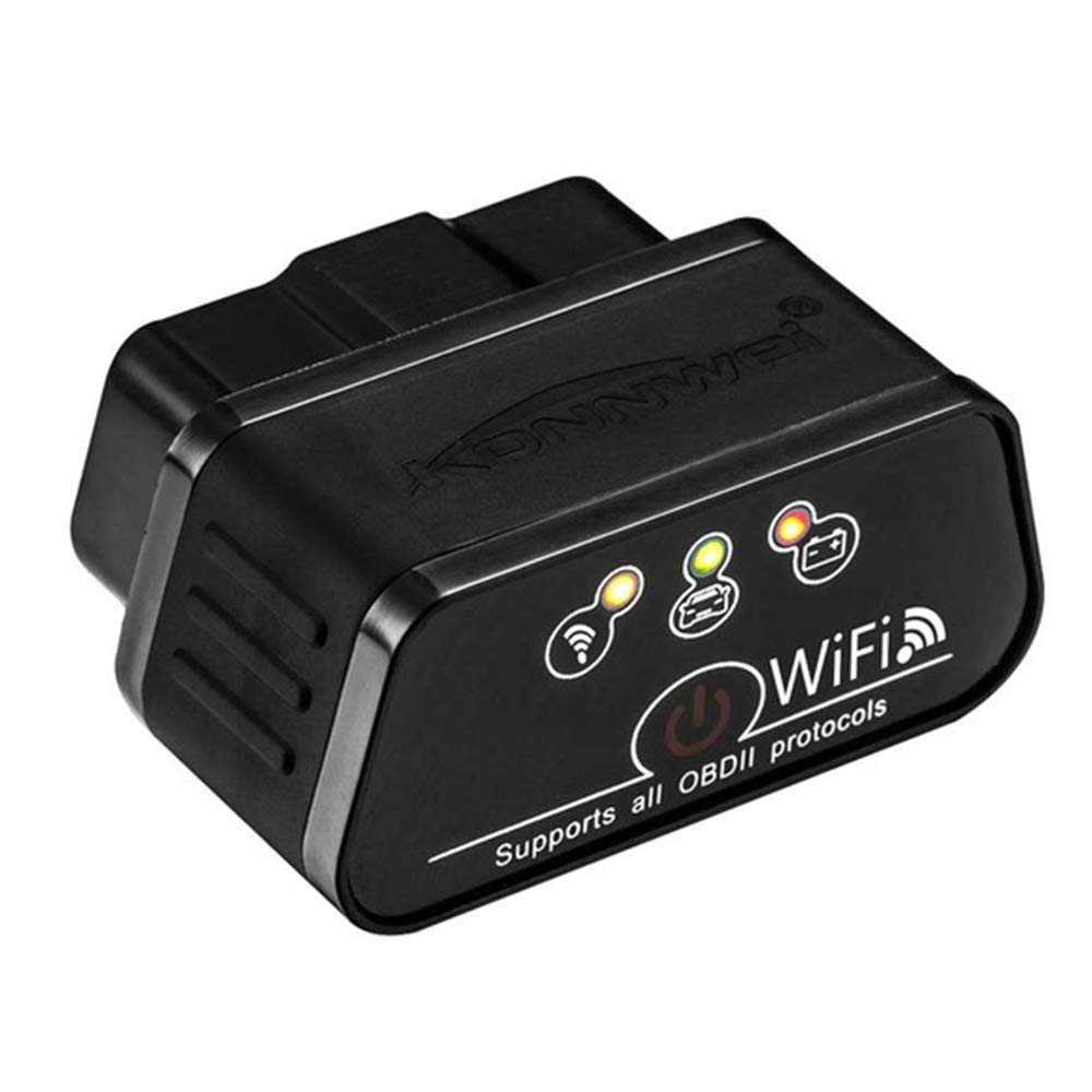 Wifi obd2 Code Reader, OBDII Code Reader Engine Fault Scan Tool Support Protocol ISO 9141/KWP2000/SAE J1850/CAN/J1850 VPW/JL8SO PWM, for Android/IOS