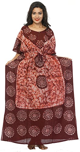 Image of Cotton Kaftan Dress Maxi Long Tunic Batik One Size