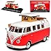 Produktbild Ixo Volkwagen T1 Rot Weiss Westfalia Samba Bully Bus 1950-1967 Wohnwagen Camping 1/43 Modell Auto mit individiuellem Wunschkennzeichen
