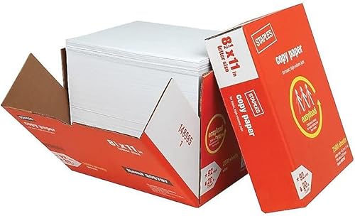 Miniatura 1 de Staples 905797 Papel de copia de 8.5 pulgadas x 11 pulgadas 20 libras 92 brillo 2500/cartón (20587)