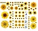 Flymind 88 Stücke Sonnenblume Wandaufkleber Abnehmbare Blumen Wandtattoo Aufkleber für DIY Wandkunst Dekor Baby Kinderzimmer Küche Kindergarten Party