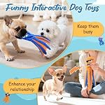 Zeaxuie Interactive Dog Toys for Chewers, 2 Pack No Stuffing Dog Toys for Teething, Squeaky Chew Toy to Keep Them Busy for Small and Medium Breed, Crinkle Octopus - Image 4
