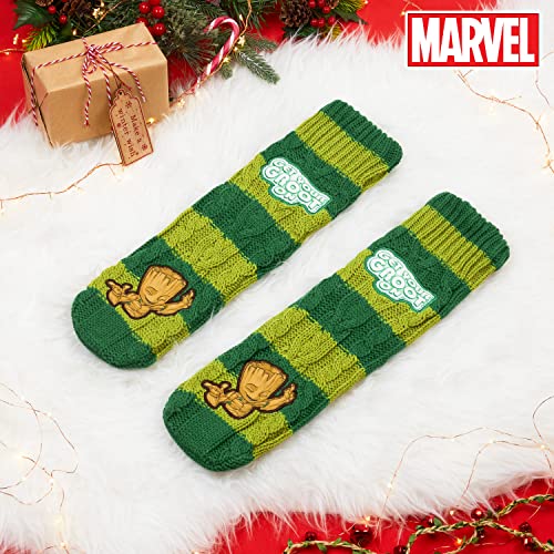 Marvel Pluizige Sokken, Heren pantoffelsokken, Zwart, Panther Thor, Warme Gebreide Sokken - Afbeelding 5