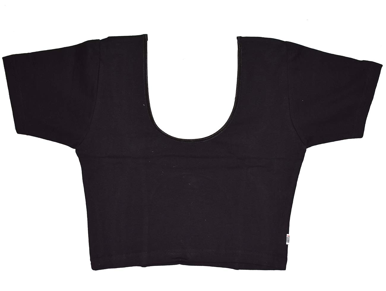 VRINDAVANBAZAAR.COM Indian Tunic Tops Readymade Cotton Lycra Saree Blouse for Women Black-Small