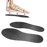 Carbon Fiber Insoles, 1 Pair Carbon Fiber Shoe Insert for Hallux Rigidus, Lightweight Foot Spring Plate for Running, Rigid Pain Relief Orthotics for Turf Toe Recovery