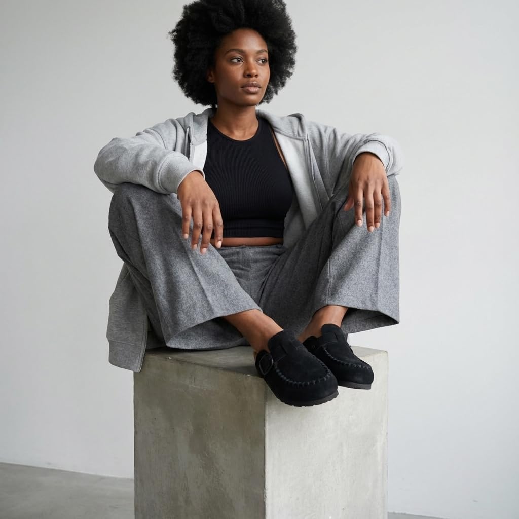 CUSHIONAIRE Canoe Genuine Suede Clogs for Women Footwear with Moc Toe Design – Casual Slip On Womens Shoes - Image 5