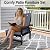 WENTUM 5-Piece HDPE Patio Conversation Set w/ 4 Cup Holders, All-Weather Outdoor Sectional Furniture, Thick Washable Cushions, Coffee Table & Side Table for Backyard Porch Poolside, Black