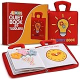 Jurns Quiet Book for Toddlers 1-3 Years Old - Montessori Travel Toys for Kids - Soft Cloth Children's Book - Quiet Toys for Boys and Girls - Sensory Toddler Activities - Kid's Gift Idea