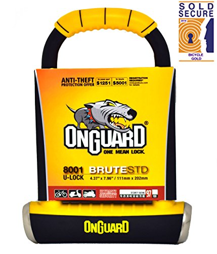 ONGUARD Brute STD 8001 - Candado en U para bicicleta, color dorado