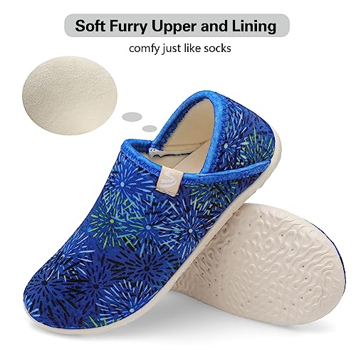 Image of Spesoul Fuzzy House Slippers for Women Men Indoor Closed Back Lightweight Cozy Faux Furry Lining Barefoot House Shoes Slipper Socks for Bedroom Home Office Yoga Outdoor Walking Shoes