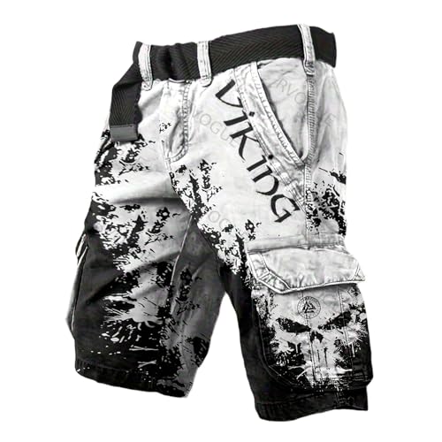 Bermudas homme pour plage et short cargo Viking grande taille ample