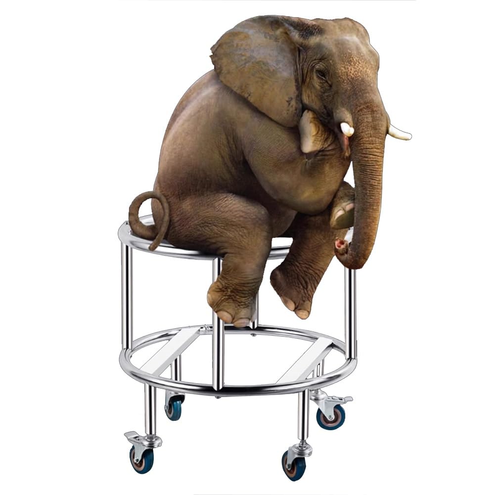 Soporte de Acero Inoxidable para ollas con Cuatro Ruedas, Soporte móvil para Cubos, Base móvil para bombonas de Gas, Cubos de Almacenamiento y Cubos de Leche, fácil de Instalar