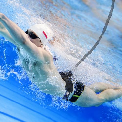 Schwimmgurt für Pool | 2,5-7,5M Einstellbare Schwimmwiderstand Gürtel | Schwimmgurt Pool Erwachsene Kinder | Schwimmtrainer Gürtel | Schwimmhilfe für Jedes Schwimmbad Ohne Schwimmleine, stationär