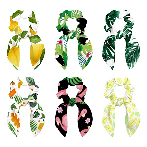 Chouchous pour cheveux avec nœud papillon Toucans roses lot de 6