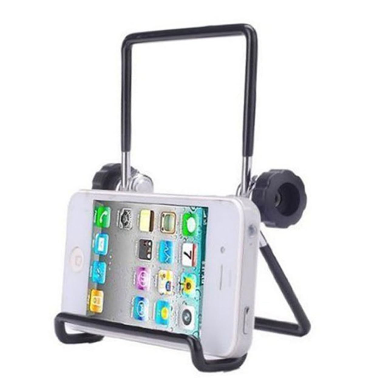 Hemobllo Aluminum Metal Foldable Desk Holder Universal 5-8 Inch Tablet Stand Portable Stand Holder for Desk 0-180 Tilt