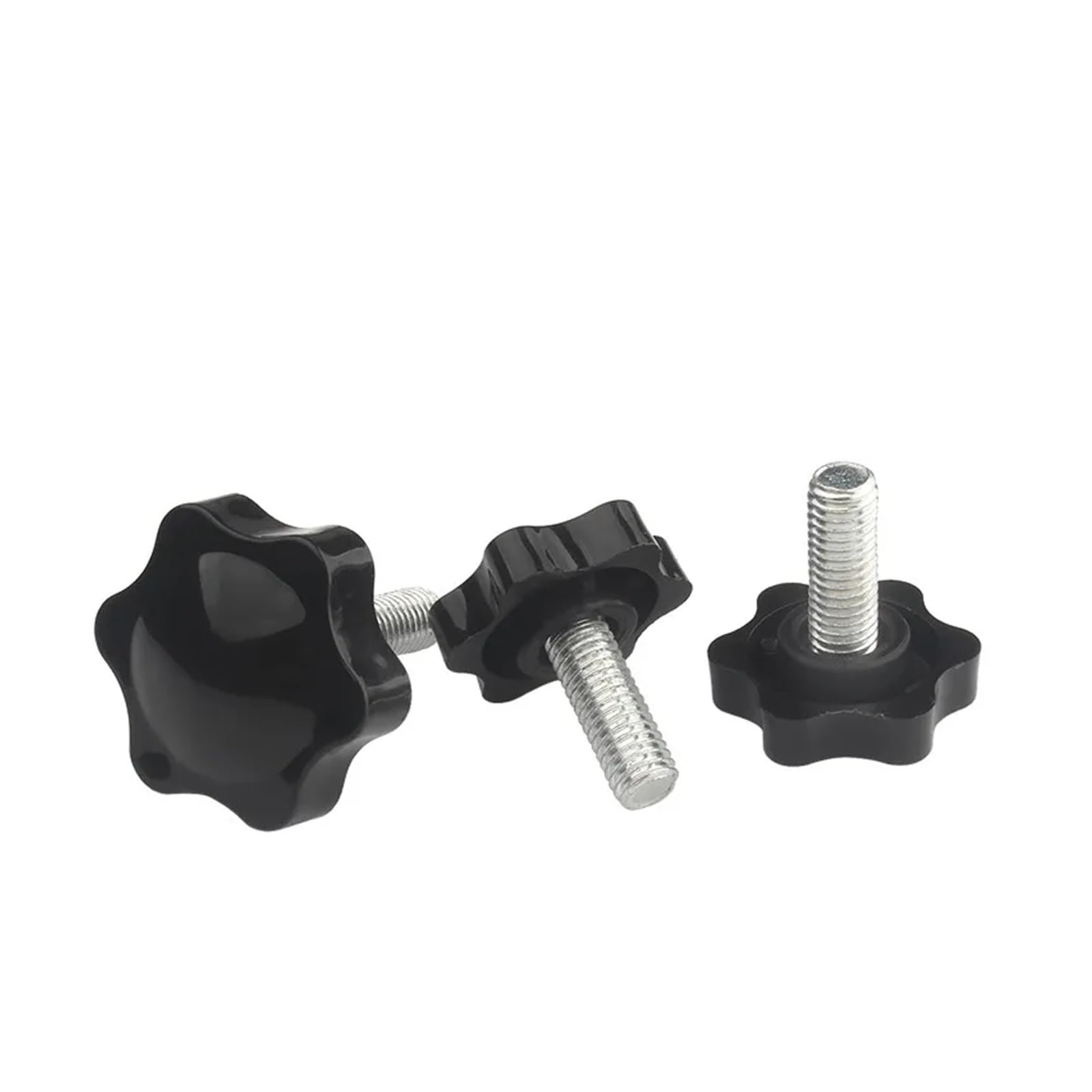 M4 M5 M6 M8 Viti di serraggio a mano in bachelite prugna Bulloni di serraggio a forma di stella in acciaio al carbonio (Size : M6x35mm 20pcs)